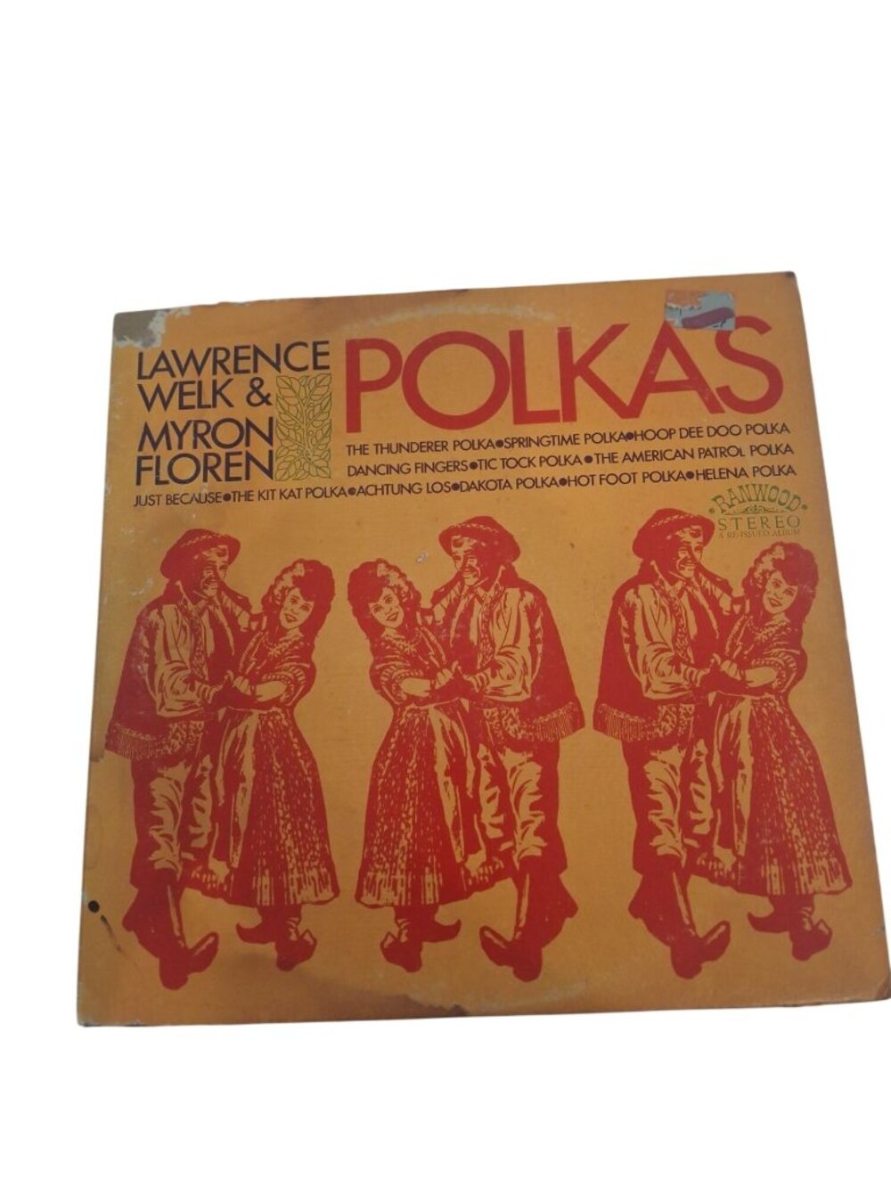 Lawrence Welk Myron Floren Polkas LP Vinyl 1968 Ranwood R-8014 Stereo Accordion